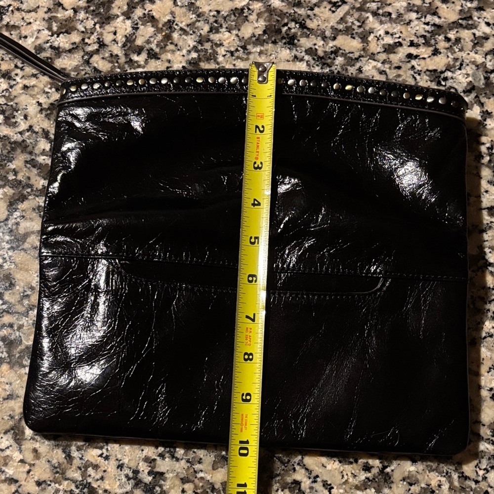 NWT HOBO Zeal Clutch Black Leather with Studded Detail - Picture 14 of 17